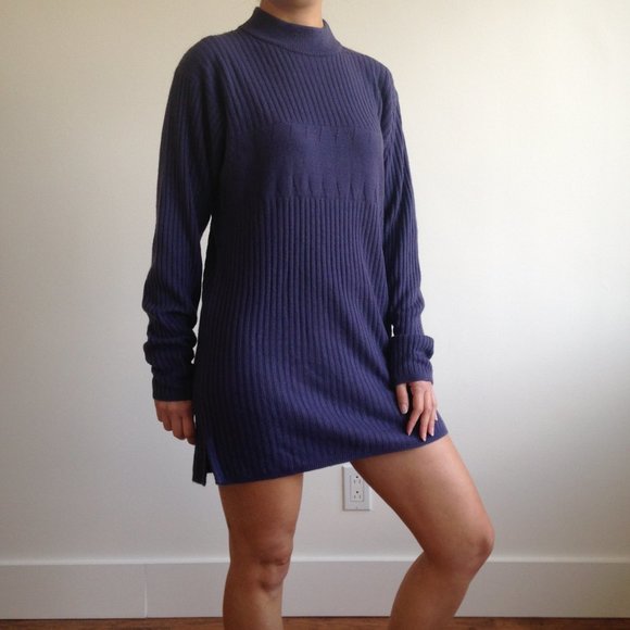 Conviction Sport - Dark Purple Sweater Dress - Picture 8 of 11
